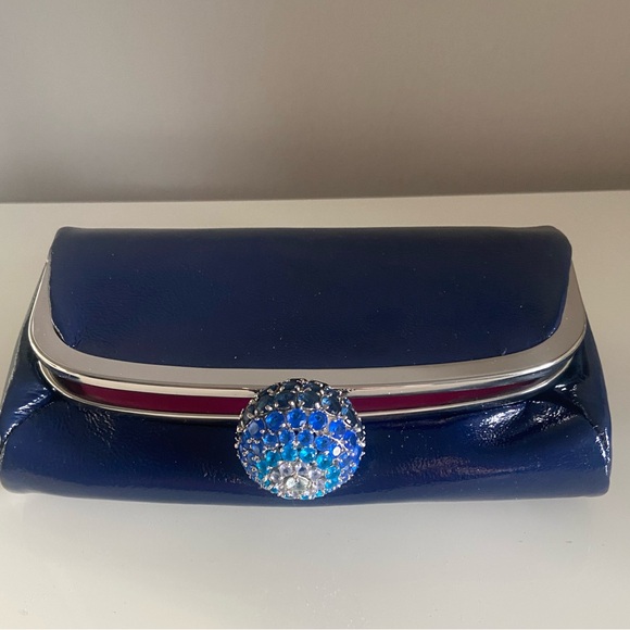 Juice Couture  Blue Clutch with Silver Accents